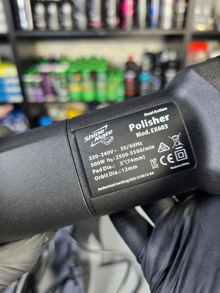 Полірувальна машина ShineMate ORBITAL POLISHER, WITH 3" BACKING PLATE, ORBIT 12MM EX603 фото