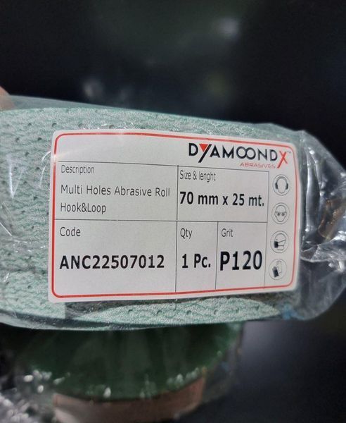 DYAMOONDX P80 ПОЛОСЫ ШЛИФОВАЛЬНЫЕ МУЛЬТИДЫРОЧНЫЕ 70ММ*1М 1858712700 фото